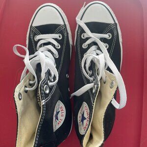 Converse All-Star High Top Canvas Shoes in Black